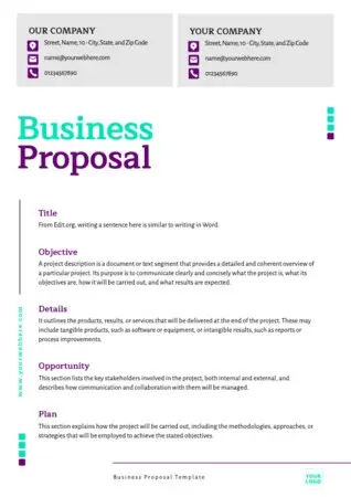 Edit a Business Proposal