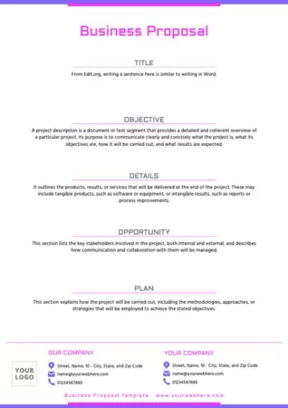 Edit a Business Proposal