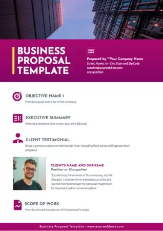 Edit a Business Proposal