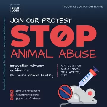 Edit a stop animal abuse poster