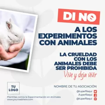 Edita un póster de maltrato animal