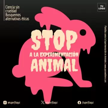 Edita un póster de maltrato animal