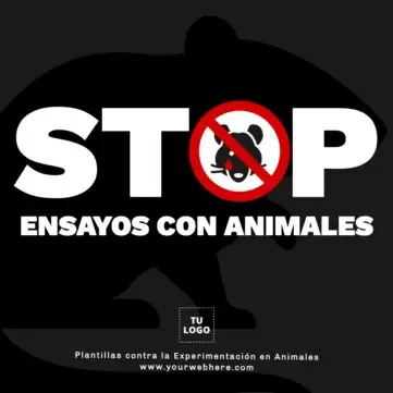 Edita un póster de maltrato animal