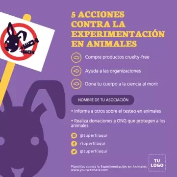 Edita un póster de maltrato animal