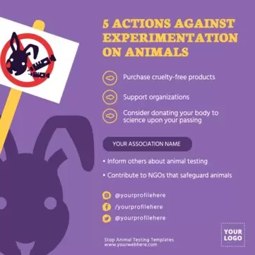 Edit a stop animal abuse poster