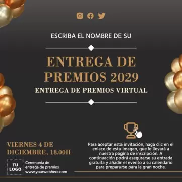 Edita un banner de entrega de premios