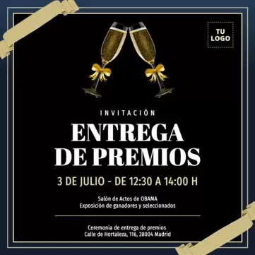 Edita un banner de entrega de premios