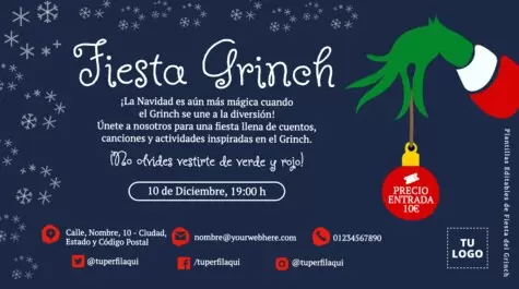 Edita una invitación del Grinch