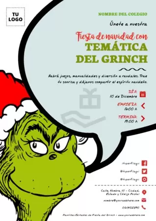 Edita una invitación del Grinch