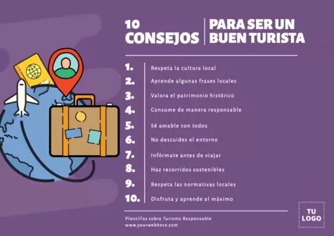 Edita un cartel de Turismo