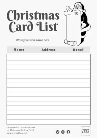 Edit a Christmas list layout