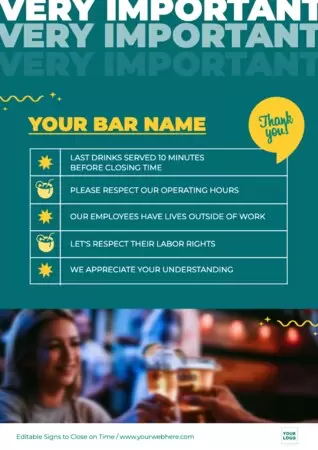 Edit a sign for your bar