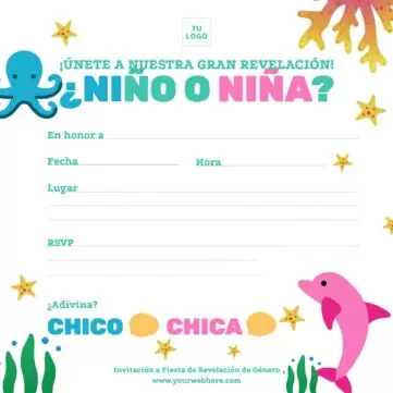 Edita una tarjeta de Gender Reveal