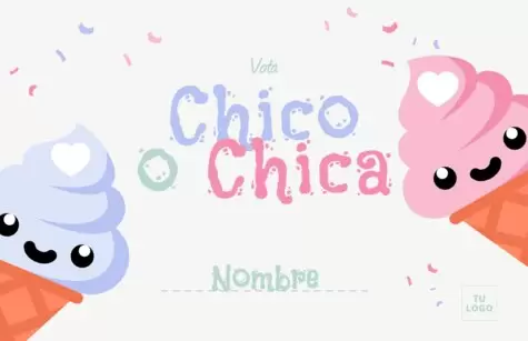 Edita una tarjeta de Gender Reveal