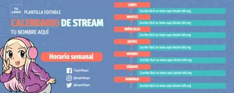 Edita un Horario de Stream