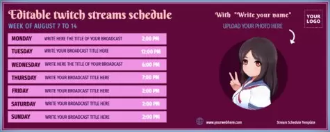 Edit a Stream Schedule