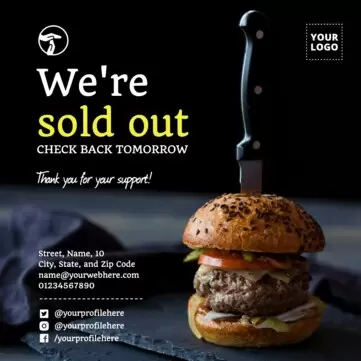 Edit a Sold out sign