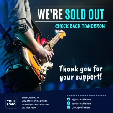 Edit a Sold out sign