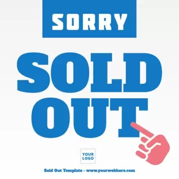 Edit a Sold out sign