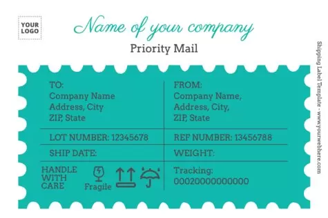 Editar uma amostra de etiqueta de envio