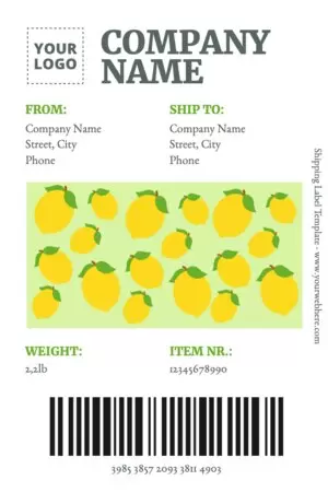 Edit a Shipping Label sample