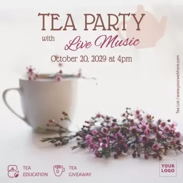 Edit a tea party invitation