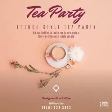 Edit a tea party invitation