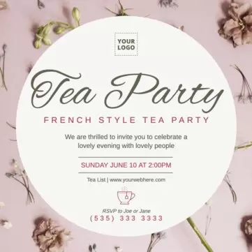 Edit a tea party invitation