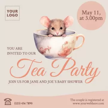 Edit a tea party invitation