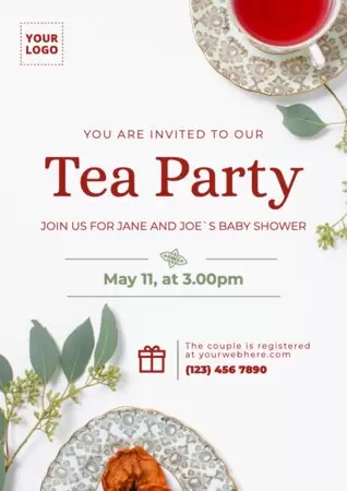 Editar um convite para o Tea Party