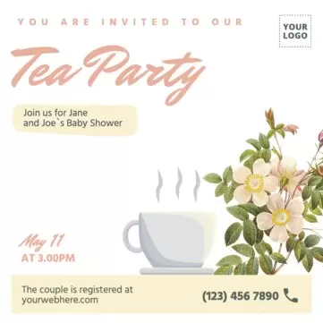 Edit a tea party invitation