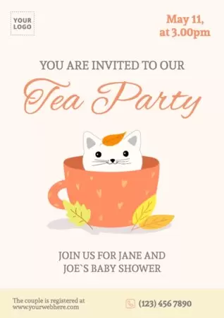 Editar um convite para o Tea Party
