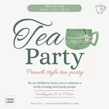 Edit a tea party invitation