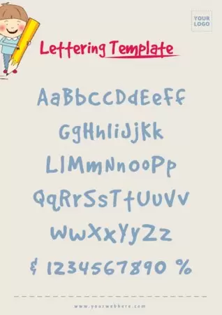 Edit a Lettering template