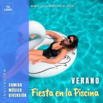 Edita un diseño de Pool Party