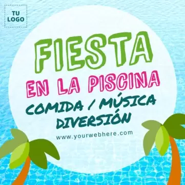 Edita un diseño de Pool Party