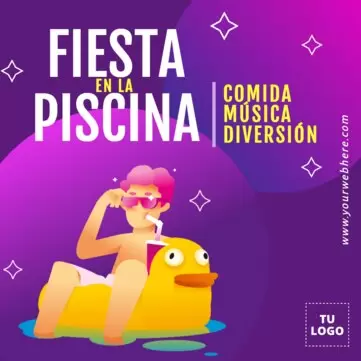 Edita un diseño de Pool Party