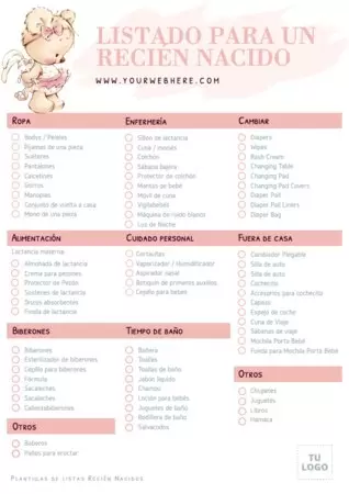 Edita una Lista para Bebé