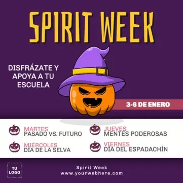 Edita un banner de Spirit Week