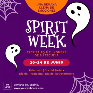 Edita un banner de Spirit Week