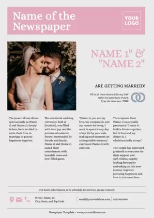 Edit a Newsprint template