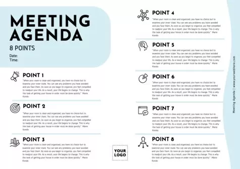 Bearbeite eine Meeting Agenda Vorlage