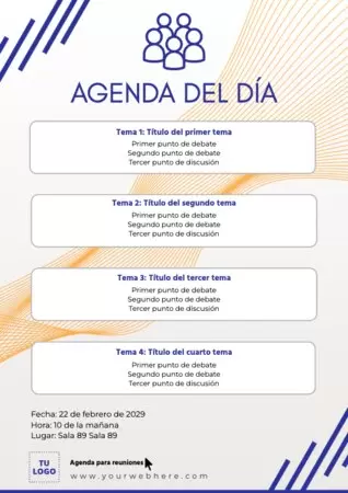 Edita una agenda de reunión