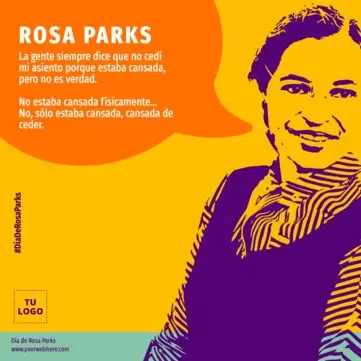 Edita un flyer de Rosa Parks