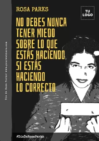Edita un flyer de Rosa Parks