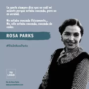 Edita un flyer de Rosa Parks