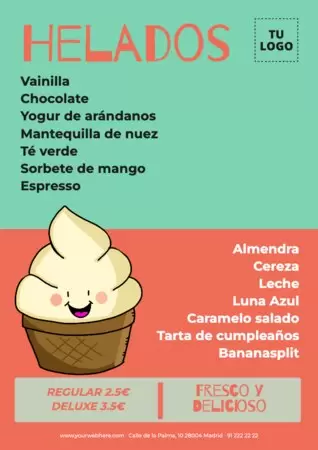 Edita un diseño para heladerías