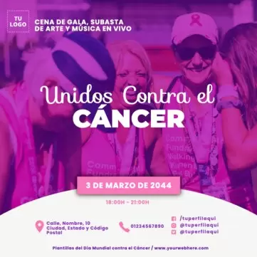 Edita un banner sobre el Cáncer