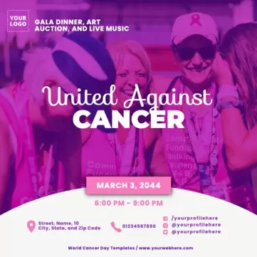 Edit a poster for Cancer Day