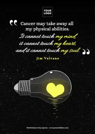 Edit a poster for Cancer Day